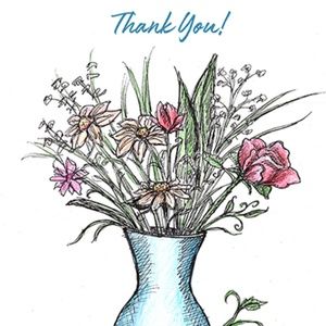 Thank You Vase Cards -10 Pack